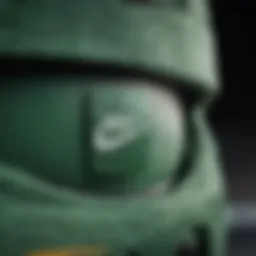 Close-up view of Nike SB Green showcasing its unique design elements