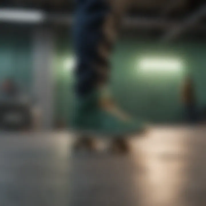 Visual representation of the cultural significance of Nike SB Green in skateboarding