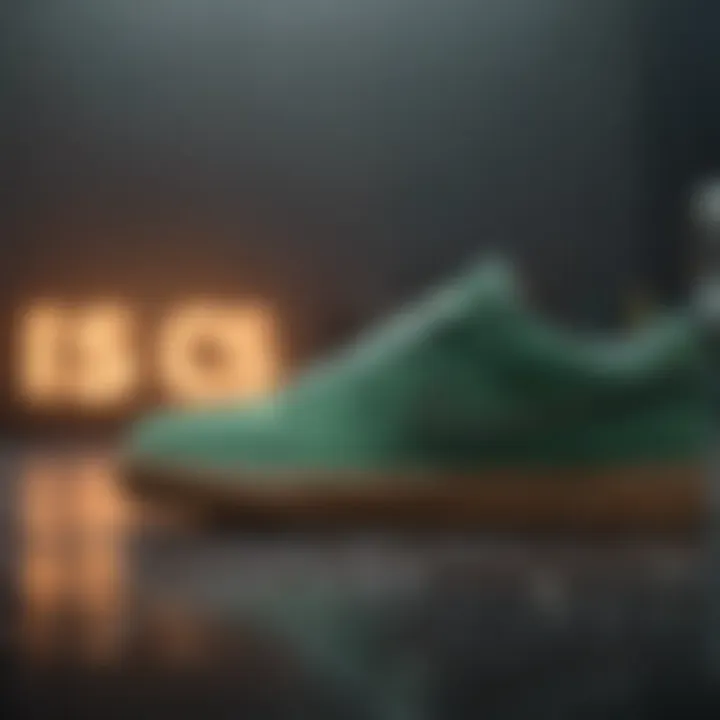 Comparison chart highlighting market positioning of Nike SB Green against other models