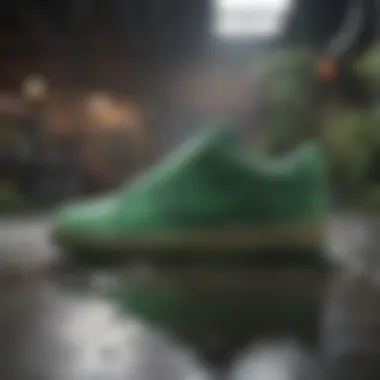 Sustainable Materials in Nike SB Green Illustration of sustainable materials used in Nike SB Green production