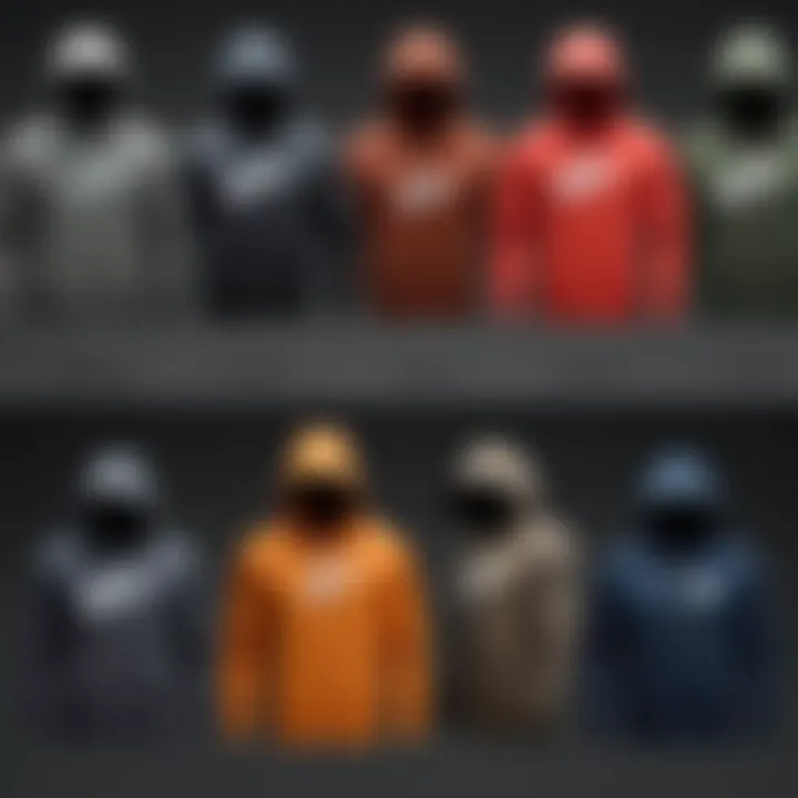 Infographic depicting the evolution of Nike hoodie designs over the years