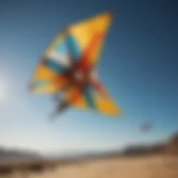 A vibrant North kite soaring in a clear blue sky