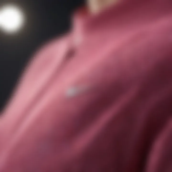 Close-up of innovative fabric technology in Nike shirts