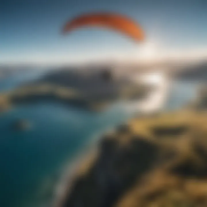 Skydiver soaring above the stunning landscapes of New Zealand