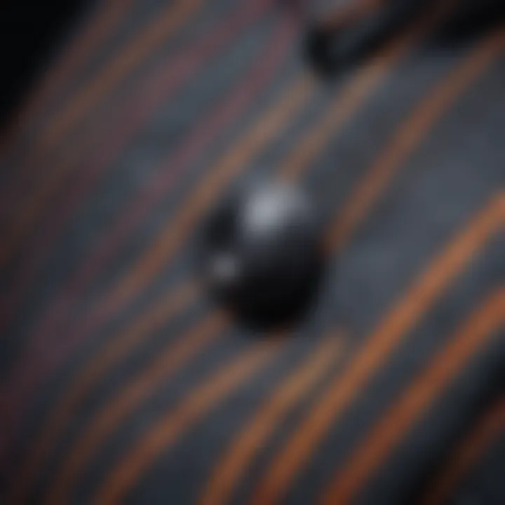 Close-up of fabric texture of a print button-up shirt