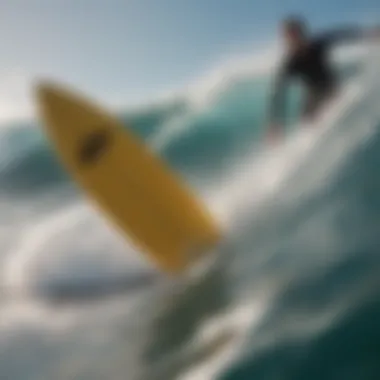 Pyzel surfboard gliding over Hawaiian waves