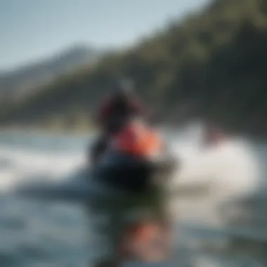 Cultural Significance of Jet Skiing A serene landscape view with jet skiers enjoying the water