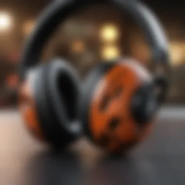 Close-up view of Skullcandy headphones showcasing their sleek design