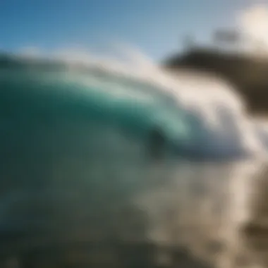 Waves crashing at a popular surfing beach in Puerto Rico