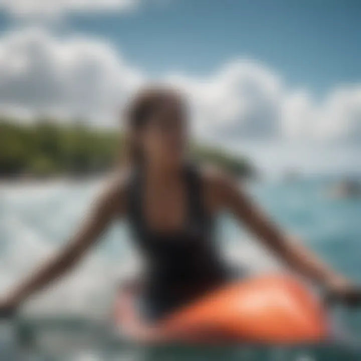 Adventurer engaging in water sports at Coco Bay