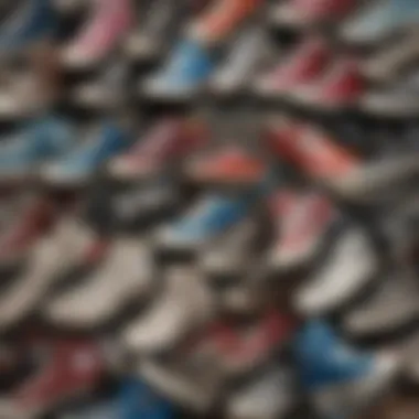 A collage of vintage Converse designs showcasing the brand's evolution.