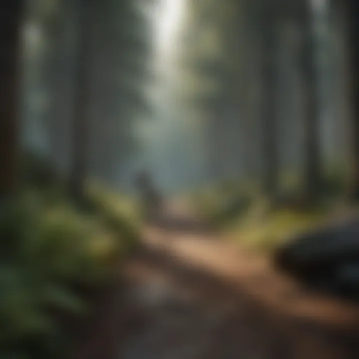 A scenic view of a forested area for outdoor adventure
