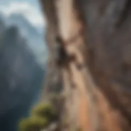 A breathtaking mountain landscape for rock climbing