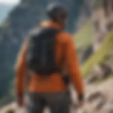 Practical Utility in Action: Ready for Adventure Backpack in use during an extreme sport activity