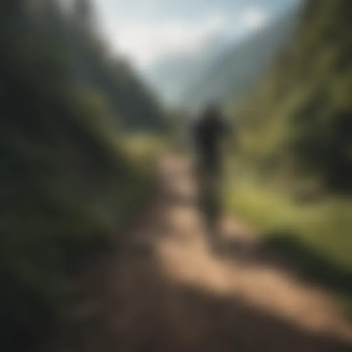 Rider navigating a challenging mountain trail on a Cannondale FSI