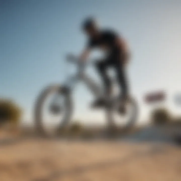 BMX rider executing an aerial trick