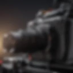 Close-up view of a sliding tour pack mount system