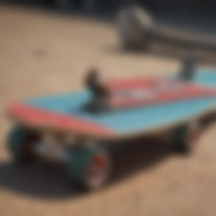 An array of small skateboards displayed, highlighting different styles and colors.