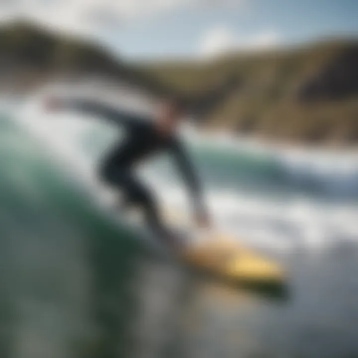 A group of adults engaged in surf training