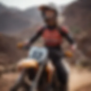 A motivational quote about female empowerment in motocross.