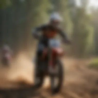 Skill in Motion A vibrant motocross event featuring female riders demonstrating skill.