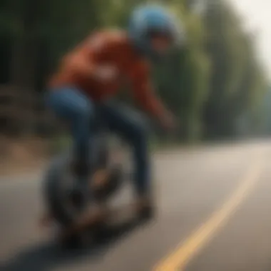 Versatility in Riding Styles with Landyachtz Dropcat Diverse riding styles showcased by the Landyachtz Dropcat