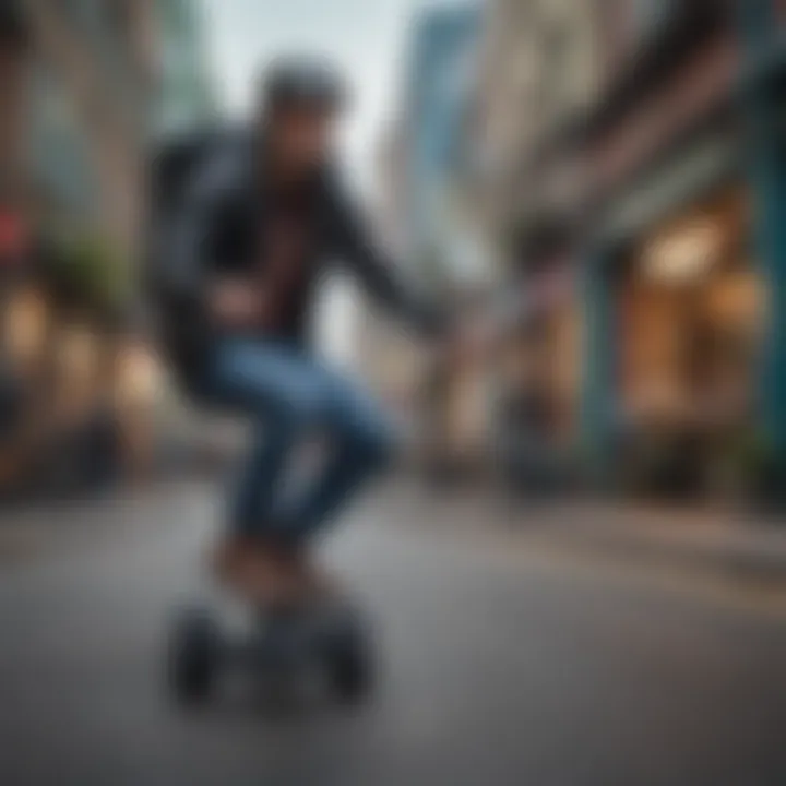 A happy rider enjoying their Onewheel Pint in motion