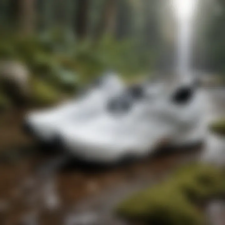 Close-up view of the Merrell Hydro Moc White showcasing its unique design