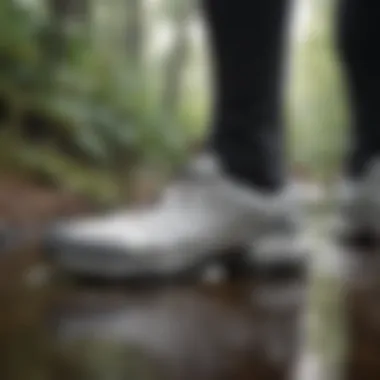 Merrell Hydro Moc White in an outdoor setting, highlighting its versatility