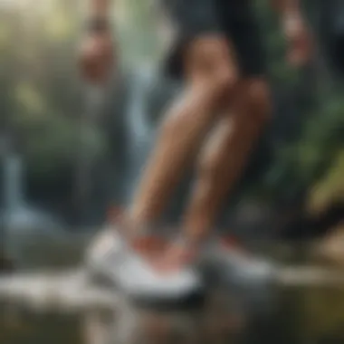 A person wearing Merrell Hydro Moc White during a water sport activity