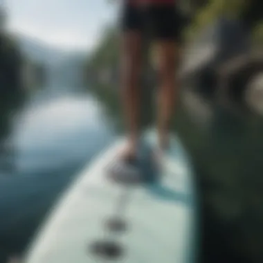 Beginner-friendly Paddleboard on Calm Waters Beginner-friendly paddleboard on calm waters