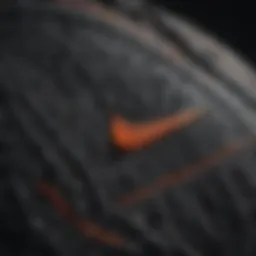 Close-up of Nike embroidered logo showcasing craftsmanship