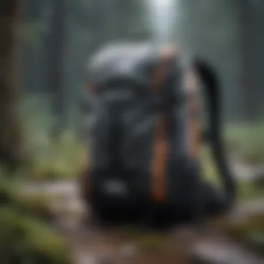 North Face bag in an outdoor adventure setting