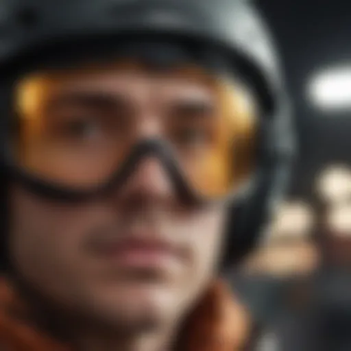 Close-up of Oakley Flight Tracker L goggles showcasing lens technology