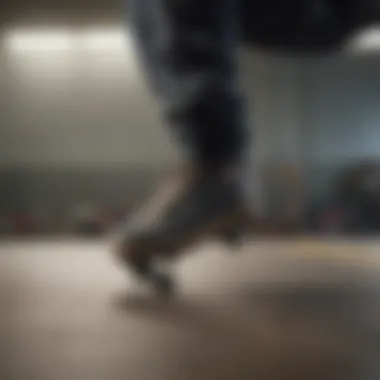Understanding Foot Placement for the Ollie Pop Close-up of the foot placement for an ollie pop