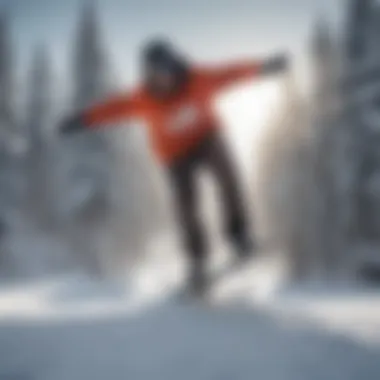 Ollie Pop Technique in Snowboarding Snowboarder executing an ollie pop over a snow ramp