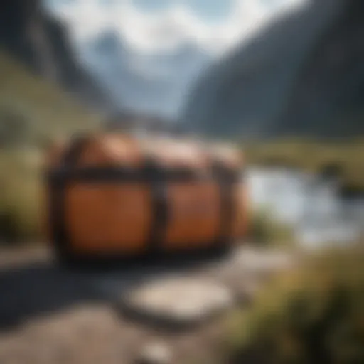 Patagonia duffle backpack in an outdoor setting