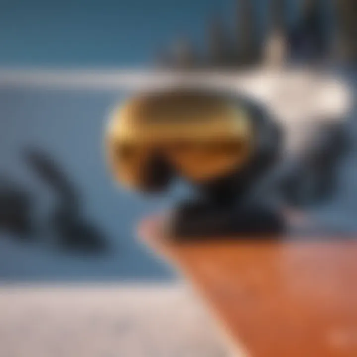 Close-up of the technological features of the Roxy Breeze snowboard