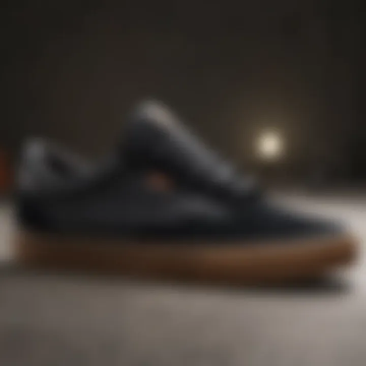 Detailed view of the materials used in the Vans Kyle Walker Pro Black Gum