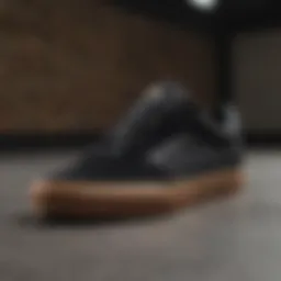 Showcasing the sleek profile of the Vans Kyle Walker Pro Black Gum