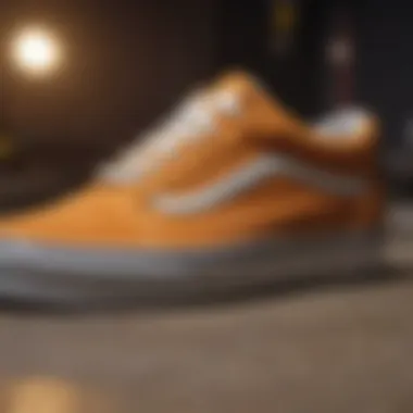 Materials and Construction of Vans Old Skool Mid Close-up of Vans Old Skool Mid materials and construction