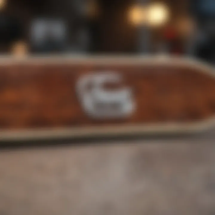 Vans logo prominently featured on a skateboarding deck