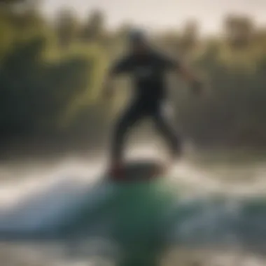 Wakeboarder executing a trick on a vibrant board