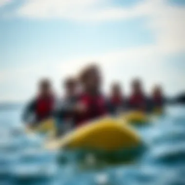 Water Sports Training Session An enthusiastic group participating in water sports training session