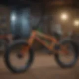 A vibrant BMX bike in motion showcasing its design