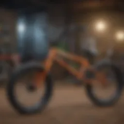 A vibrant BMX bike in motion showcasing its design