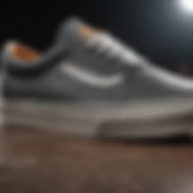 Close-up of Vans shoe technology and materials