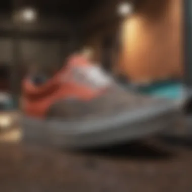 Sustainable Materials in Vans Footwear A close-up of sustainable materials used in Vans shoes