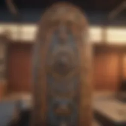 Rare vintage skateboard deck showcasing intricate graphics