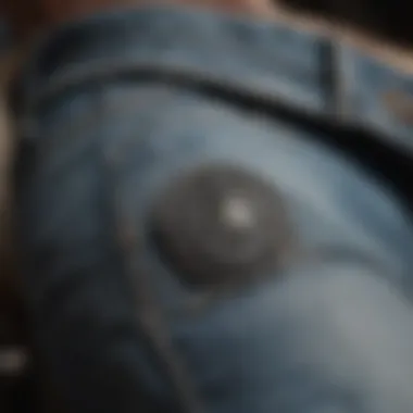 Craftsmanship and Design Details of Volcom Jean Shorts Close-up of the craftsmanship and design details of Volcom jean shorts